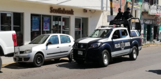 Refuerza Policía Municipal labor de vigilancia en bancos por temporada decembrina
