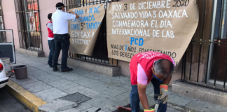 ¡Por fin! reparan banquetas del centro histórico de Oaxaca