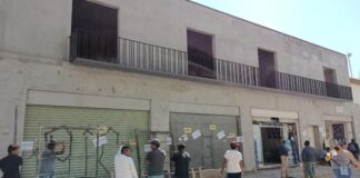 Clausuran obras en un inmueble de la calle Alcalá