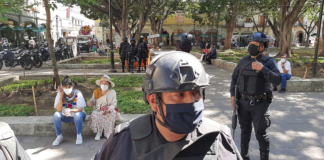 Por semáforo naranja, implementan operativo en zócalo de Oaxaca