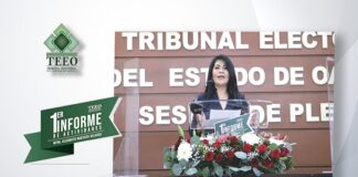 Magistrada Presidenta del TEEO rinde su Primer Informe de Actividades