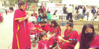 MULT instala plantón para coberturar mesa de paz para zona Triqui
