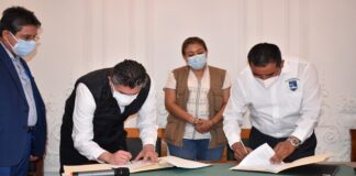 Signan convenio SSO-UABJO para resguardo de vacunas de Pfizer-BioNTech