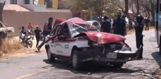 Dos lesionados, deja fuerte choque en San Pablo Huixtepec