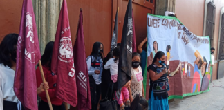 Mujeres de CIPO protestan en Casa Oficial y anuncian marcha
