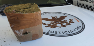 Decomisa Guardia Nacional paquete de marihuana en el Istmo