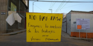 Con bloqueos, colonos de la Casacada exigen concluir obra