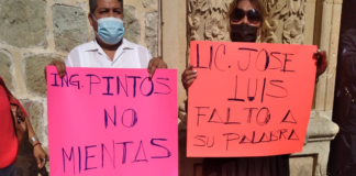 Ex empelados del municipio de Oaxaca exigen pagos