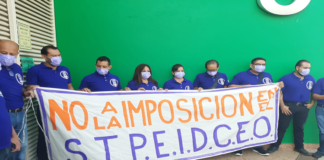 Burócratas exigen relevo de la dirigencia del SPTEICEO