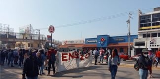 Normalistas marchan para exigir la liberación de estudiantes en Chiapas