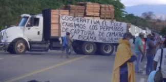 Con bloqueo, pescadores exigen permiso para pesca de camarón y escama