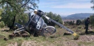 Cae helicóptero de la Fuerza Aérea en límites de Hidalgo y Edomex