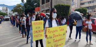 Marcha Sección 22 para rechazar evaluación