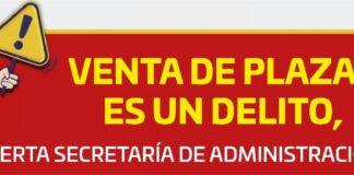 Mantiene Administración alerta sobre delito de venta de plazas