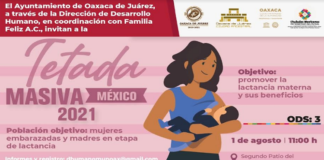 Invitan a la “Tetada Masiva México 2021” en Oaxaca de Juárez