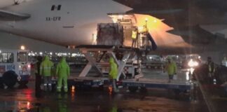 Llega al AICM lote con 643 mil 500 vacunas de Pfizer contra covid-19