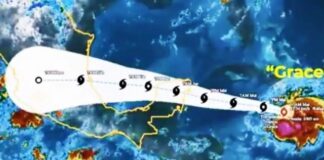 SMN advierte doble impacto de Grace como huracán en México