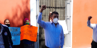 Antorcha Campesina protesta previo al Grito de Independencia