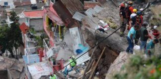 Al menos 80 casas desalojadas por derrumbe del cerro del Chiquihuite