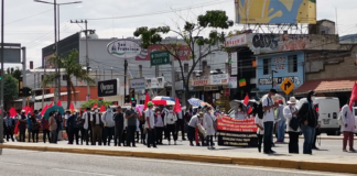 Marcha “Sol Rojo” para exigir atención a sus demandas