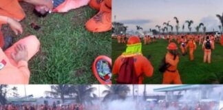 La policía irrumpe en el paro en Dos Bocas; hay heridos