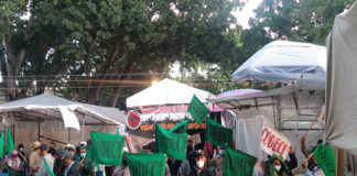 CODECI y CODEPO instalan plantón frente a Palacio de Gobierno