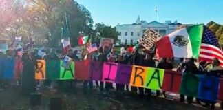 Frente a Casa Blanca mexicanos piden a Biden reforma migratoria