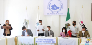 Firma IEEPCO decálogo por un proceso electoral pacífico 2021-2022