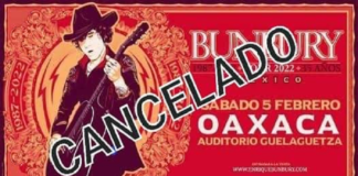 ¡Es oficial! Se cancela el concierto de Bunbury en Oaxaca