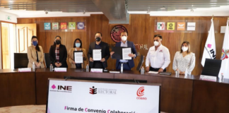 IEEPCO e INE signan convenios de colaboración con instituciones educativas