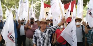 Con plantón organizaciones del OPIDEO presionan a Murat para obtener proyectos productivos