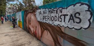 Artistas pintan mural en CdMx para protestar por los 6 periodistas asesinados en 2022