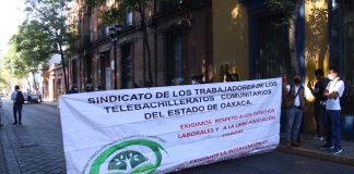 Protestan sindicalizados del STTCEO, exigen respeto a su contrato laboral