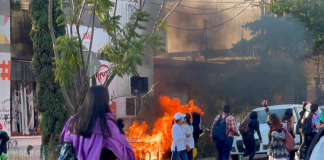 Vandalismo mancha marcha por el #DíaInternacionalDeLaMujer en Oaxaca
