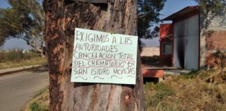 Colonos de Monjas protestan contra crematorio clandestino