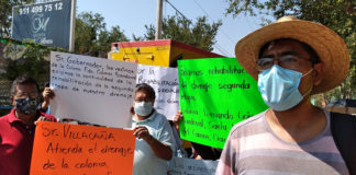 Colonos protestan en Congreso, exigen rehabilitación de drenaje