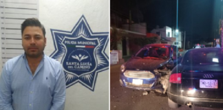 Detienen a ex edil de Santa Lucía por causar accidente en estado de ebriedad