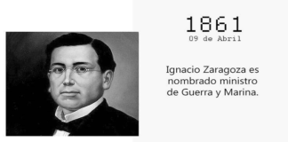 EfeméridesRIO: Ignacio Zaragoza es nombrado ministro de Guerra y Marina