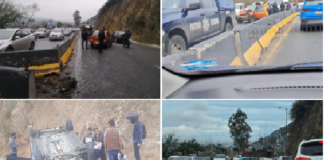 Se reportan tres accidentes viales en el cerro del Fortín