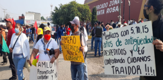 Marcha Antorcha Campesina para reclamar apoyos