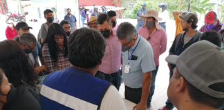 Colonos de Amilpas retienen a funcionarios de SINFRA por incumplimiento de obra