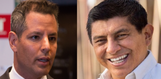 Copia Salomón Jara frases de Murat para su campaña política: “Más Oaxaca en el mundo y más mundo en Oaxaca”