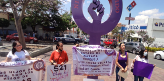Marchan mujeres contra la violencia vicaria en Oaxaca