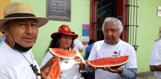 Protestan artistas plásticos para exigir reinstalación de exposición de sandías