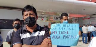 Vecinos de la Colonia Heladio Ramírez protestan por falta de agua
