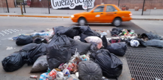 Tiran montones de basura frente al Centro de Convenciones