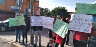 Protesta Sindicato Libertad para exigir liberación de Lupita Díaz