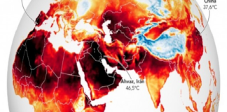 NASA publica mapa de los países más calientes del mundo