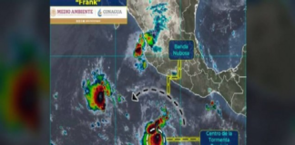 Se forma en el Pacífico la tormenta tropical Frank