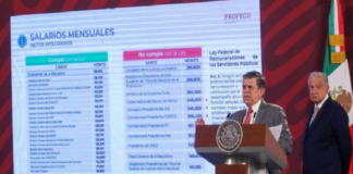 Profeco presenta lista de funcionarios que ganan más que AMLO